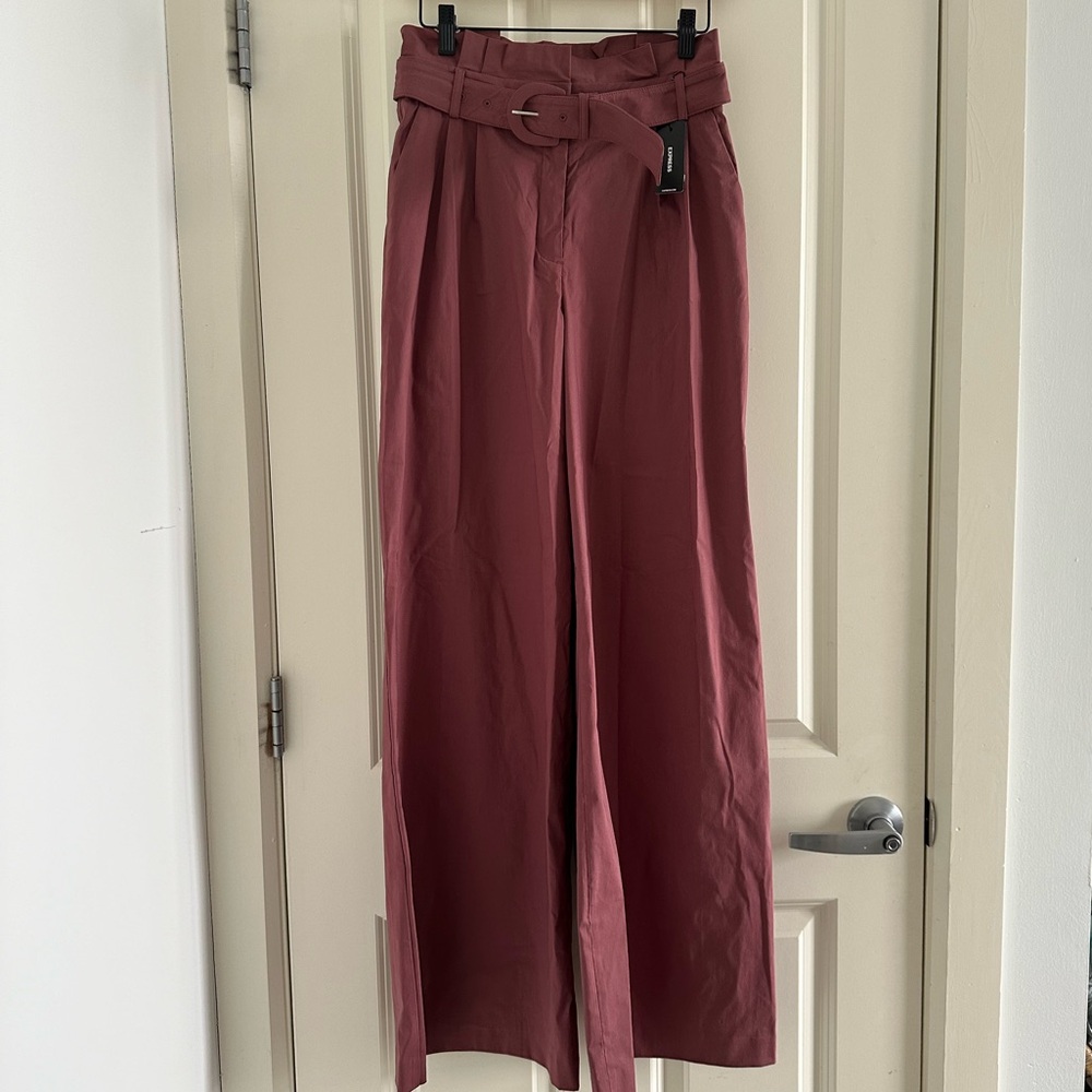 Express high waisted pink trousers - new with tags